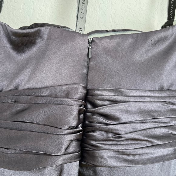 Bill Levkoff Style 188 in Charmeuse Strapless Formal Dress, Pewter #457, Size 0 - Picture 6 of 16